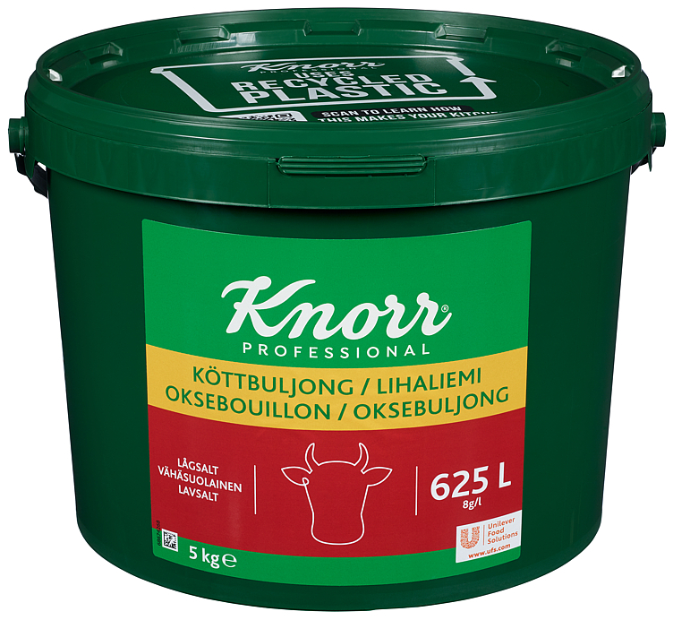 Oksebuljong lavsalt  5kg  625l