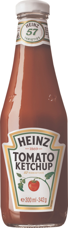 Ketchup glassfl. heinz   342g
