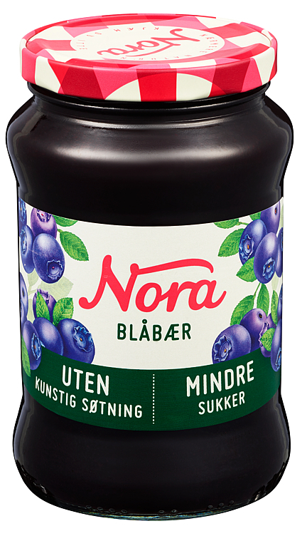 Blåbærsyltetøy mindre sukker  530g