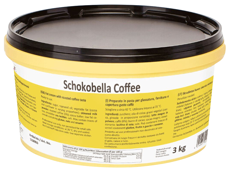 Schokobella kaffe sjokoladekrem for fyll og overtrekk  3kg