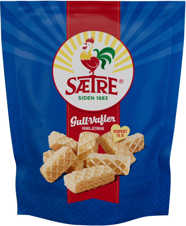 Gullvafler dobbel vanilje  250g