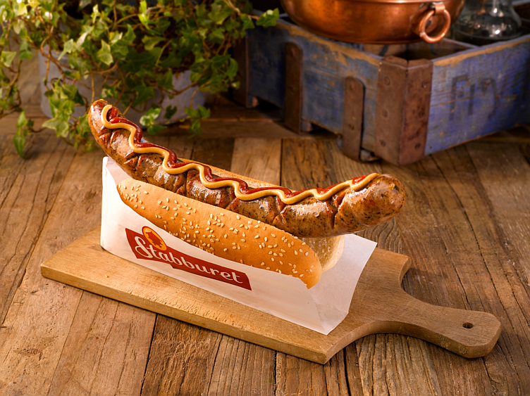 Bratwurst lettrøkt xl 40x150g  6kg
