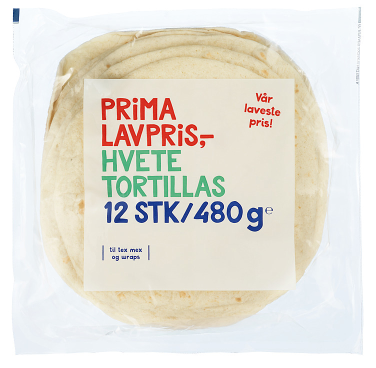 Tortillas hvete  12pk  480gr