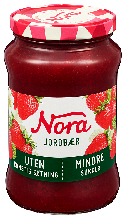 Jordbærsyltetøy mindre sukker  530g