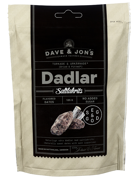 Salt lakris dadler  125g