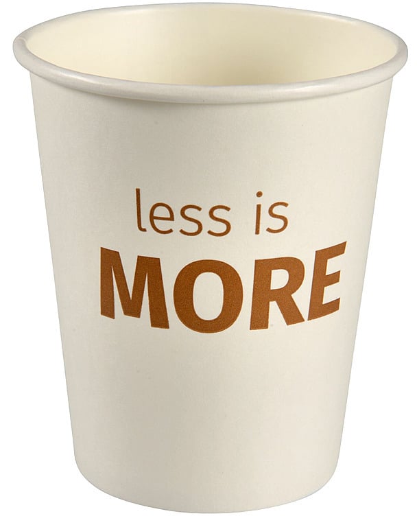 Coffee mugs lessismore white  9,1cm  q8cm  24cl/8 oz  50pcs