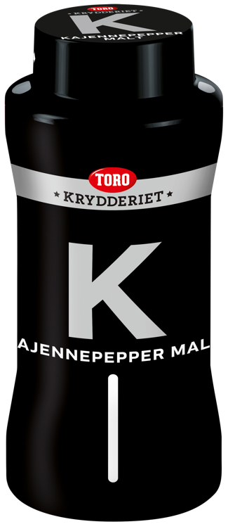Cayennepepper, malt   380g