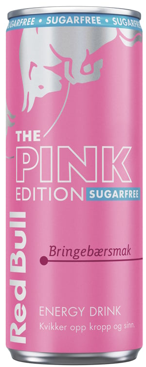 Red bull sukkerfr. pink edition bringebærsm.  24x250ml