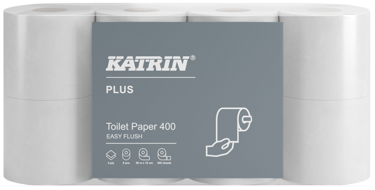 Toalettpapir plus flush 2l 8x50m
