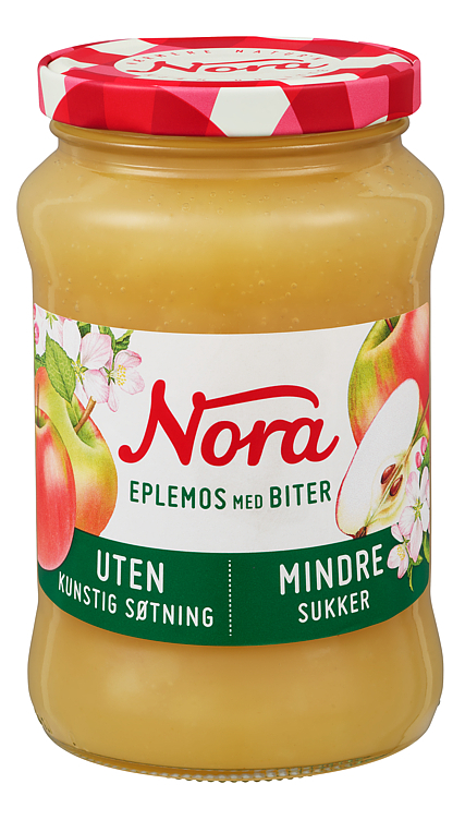 Eplemos mindre sukker  525g
