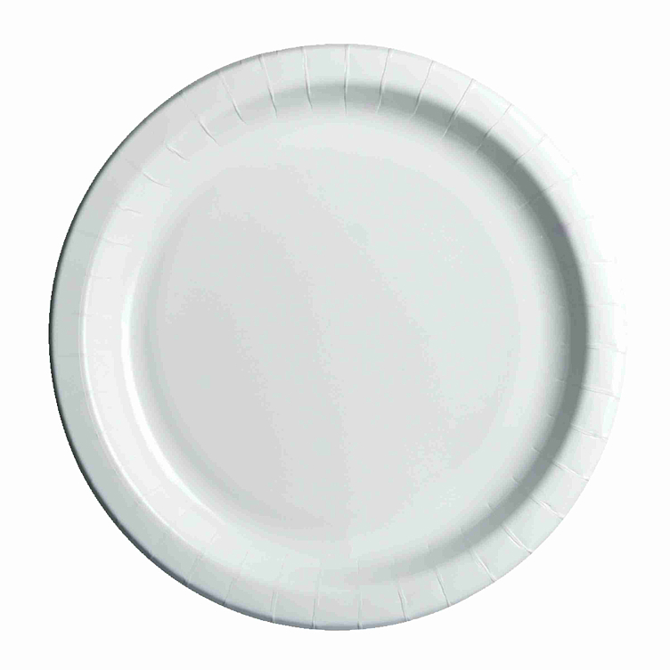 Asjett 18cm hvit m/belegg   100stk