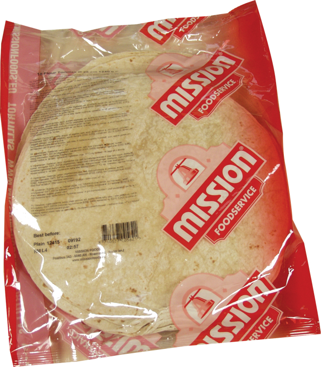Tortilla, fersk 25cm m   8x18stk
