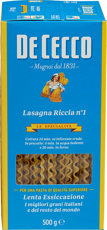 Lasagneplater de cecco     500g