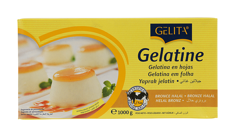 Gelatinplater bronze av storfe  1kg