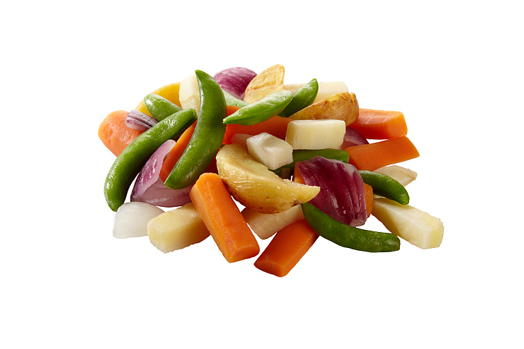Rustikkgrønnsaker med rødløk og potet   3x2kg