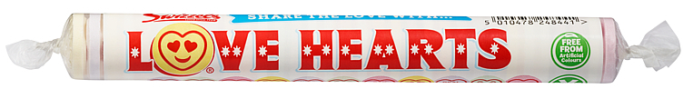 Swizzels giant love hearts norsk     52g