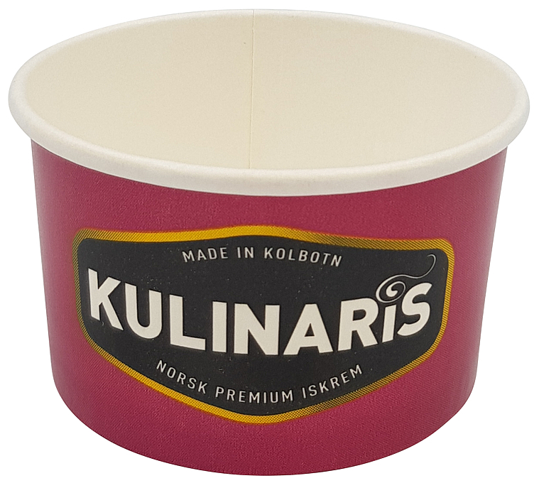 Porsjonsbeger is papp m/logo 195ml  1000stk