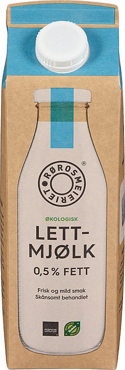 Lettmjølk 0,5% fett økol.    1l