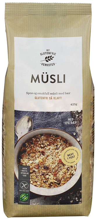 Musliblanding bær økol. gl.fri  425g