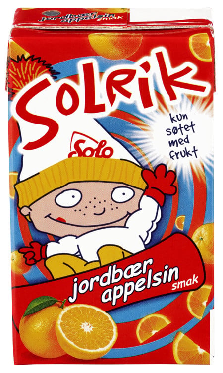Solrik jordbær og appelsin lettere  27x25cl