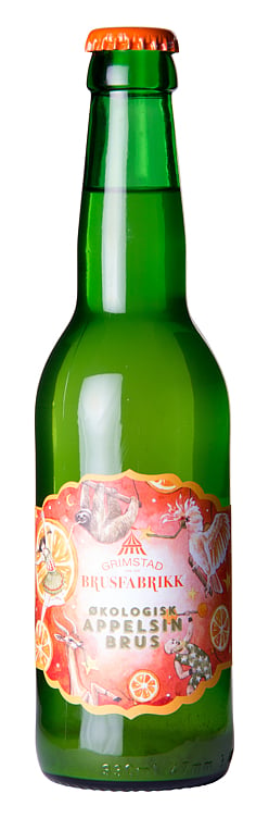 Grimstad brusfabrik økologisk appelsinbrus  24x33cl