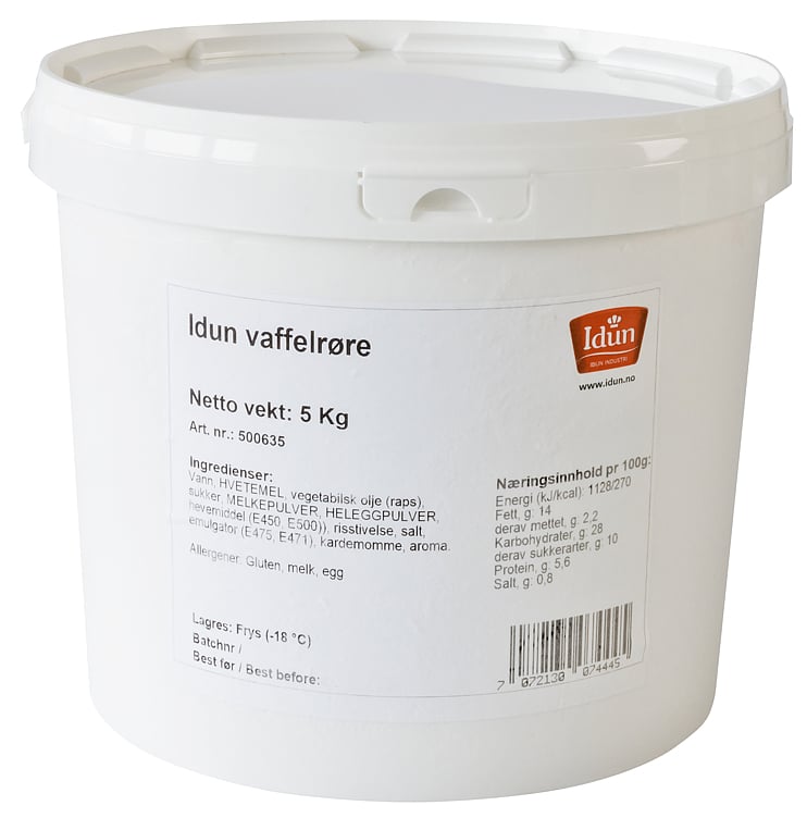Idun vaffelrøre spann  5kg