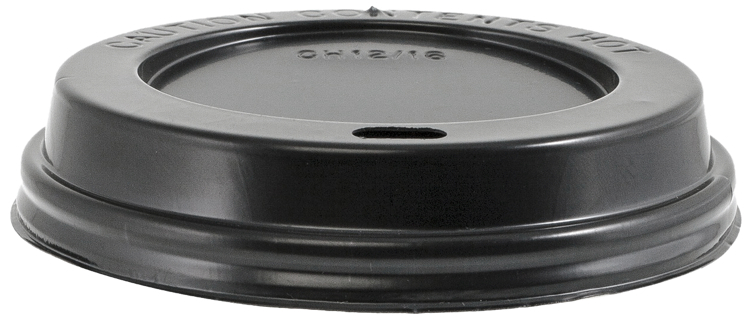 Plastlokk svart 12oz   100stk
