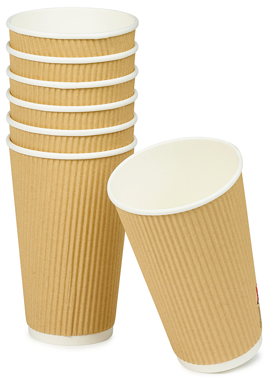Pappbeger bio triple wall brun 47cl  20stk