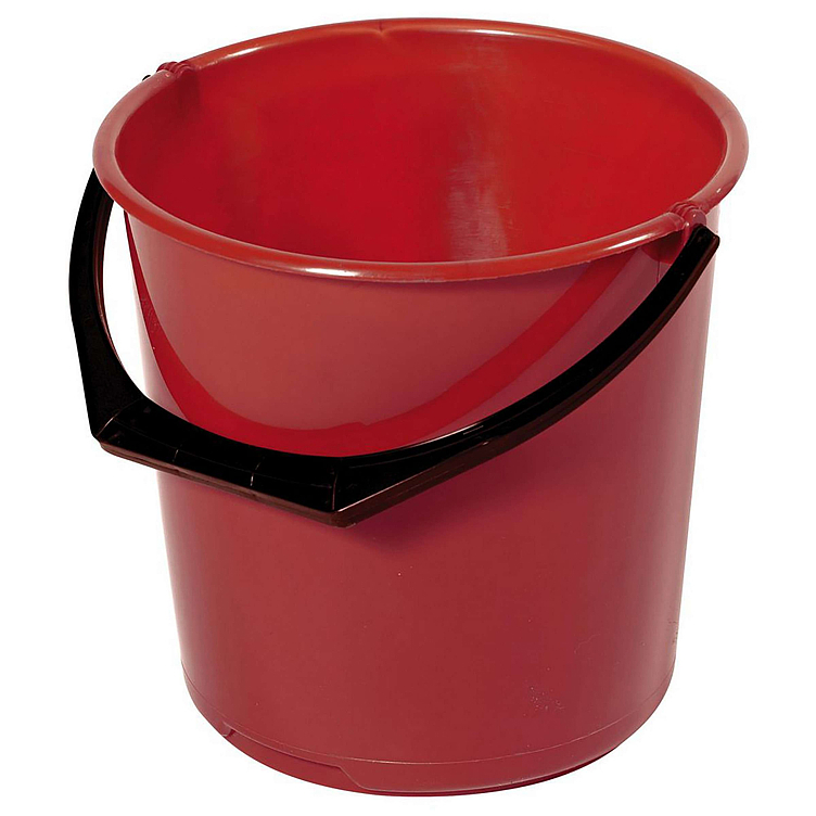 Plastbøtte rød 10l stk