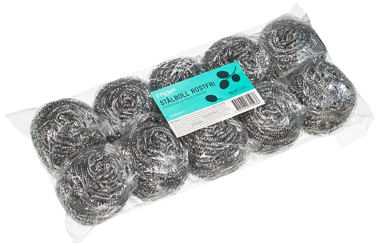 Stålbolle rustfri 60g  10-pk