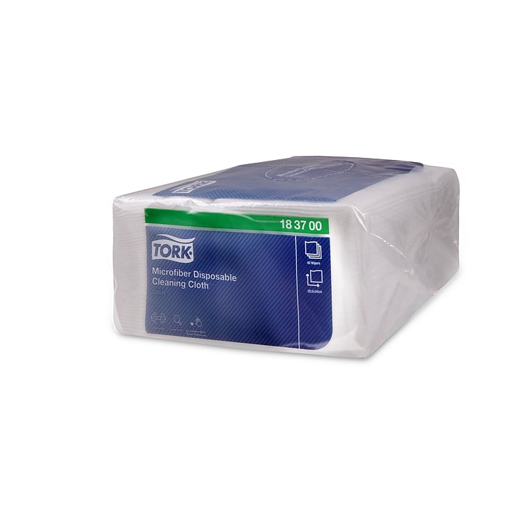 Tork microfiber cleaning cloth disposable white    40pce