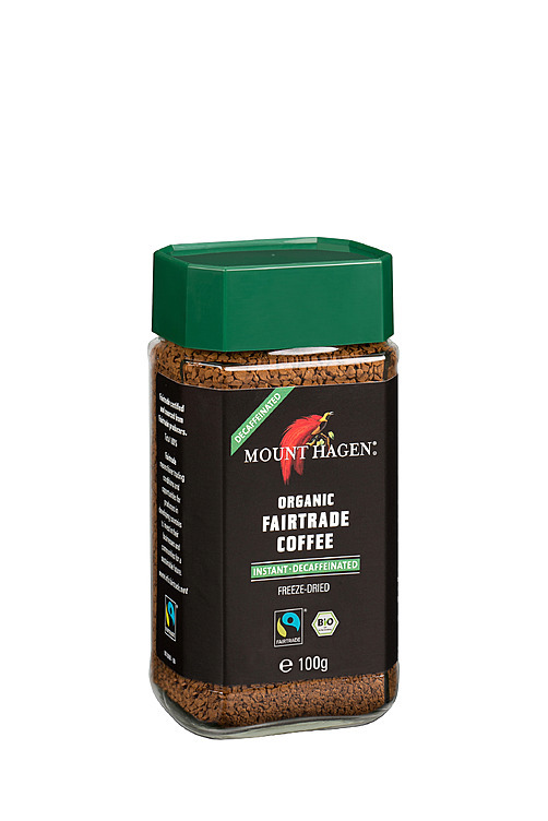 Kaffe instant glass koffeinfri økologisk & fairtrade  100g