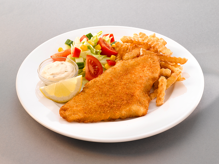Rødspettefilet rå og panert 70-100g  5 kg