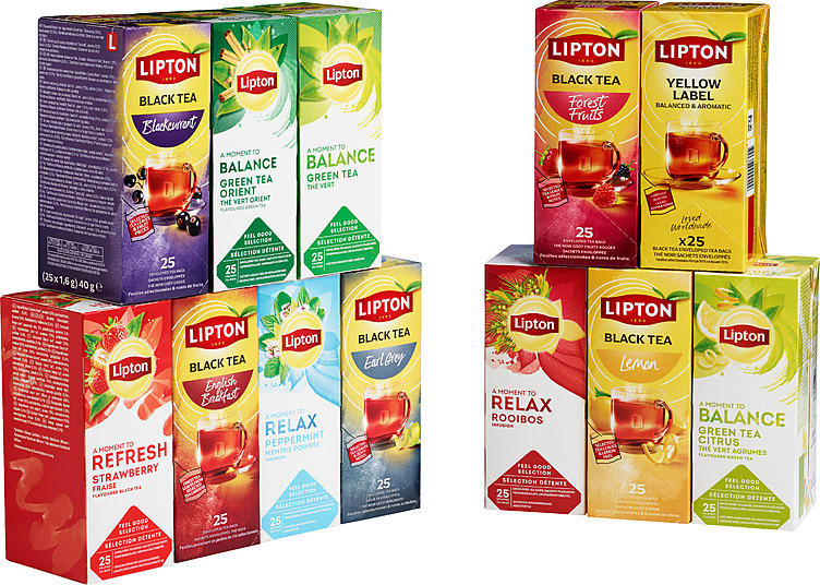 Lipton te assortert 500g  300 poser