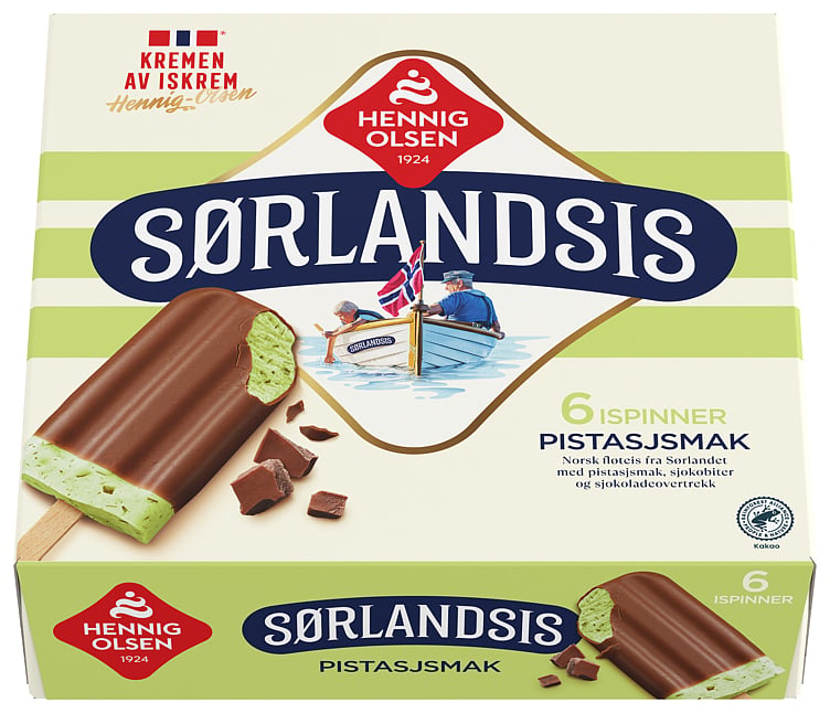Sørlandsis pistasjsmak  6 stk  516ml