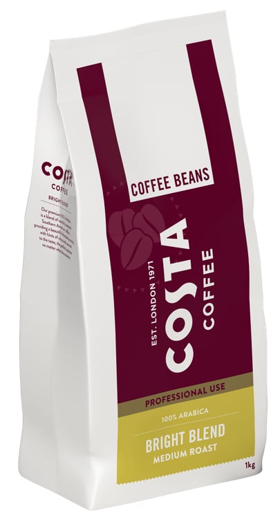 Costa kaffebønner bright  8x1kg