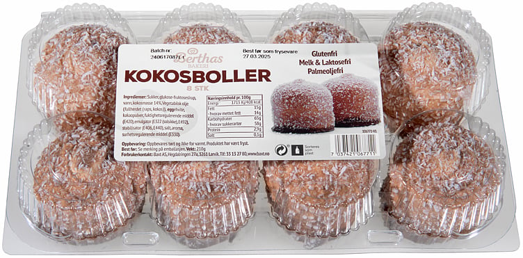 Kokosboller 8pk   210g