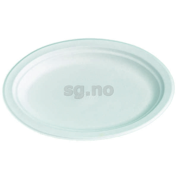 Tallerken oval 19x26cm hvit    140stk