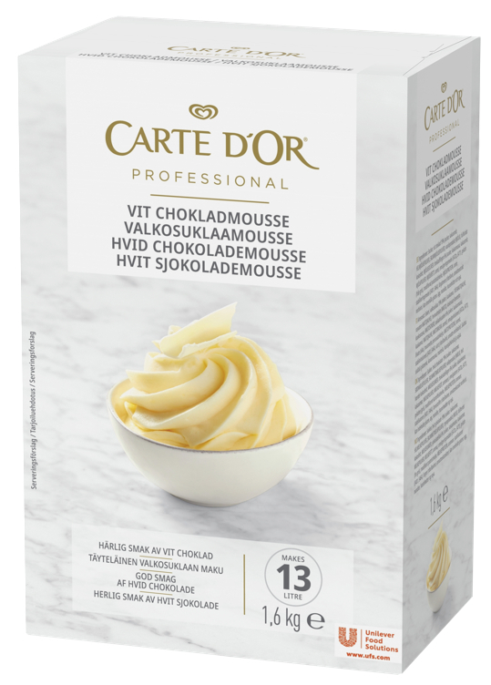 Hvit sjokolademousse 13l 1,6kg