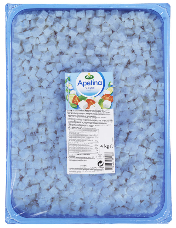Apetina white cheese cubes w/o oil  4kg