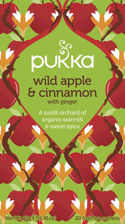 Wild apple & cinnamon pukka urtete  økol.   20stk