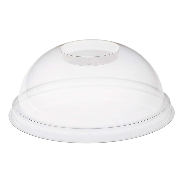 Høyt lokk u/hull 95mm klar pla   100stk