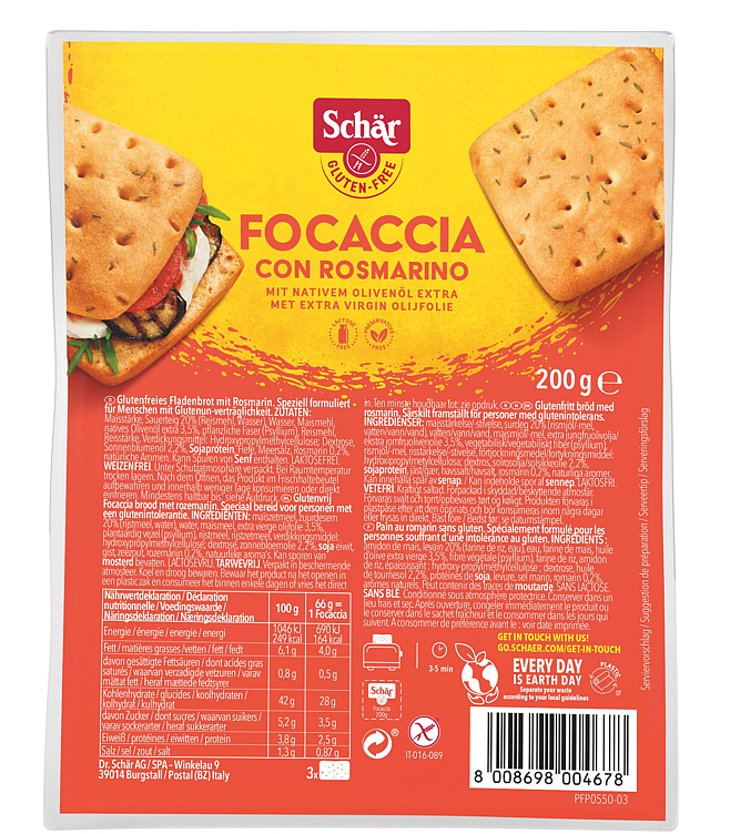 Focaccia glutenfri   200g