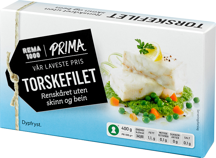 Torsk filet u/ben u/skin   400g