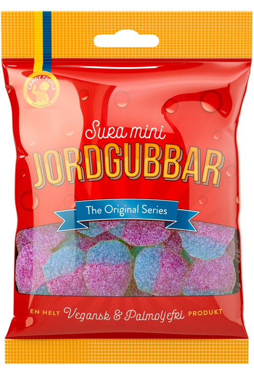 Sura mini jordgubbar vegansk  80g