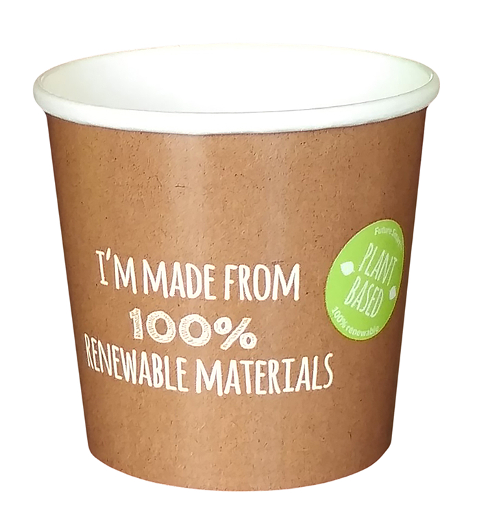 Miljøvennlig matbeger 400ml 100% plantebasert    25stk