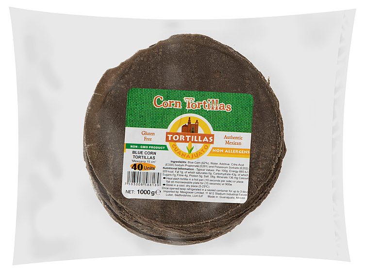 Tortilla blue corn 15cm   1kg