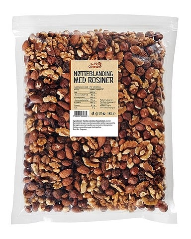 Nøtteblanding med rosiner 1kg