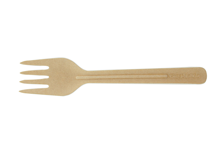 Gaffel kraft papir miljøv. plastfri 165mm   100stk