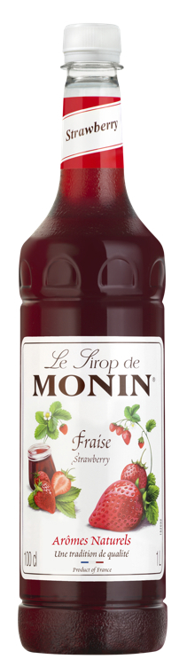 Monin strawberry syrup pet  1l
